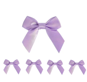 Lilac Satin Bows (7cm)
