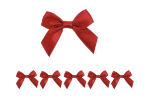 Red Satin Bows (7cm)