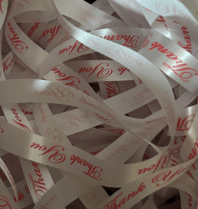 Thank you Satin 15mm x 10m (Red on White)